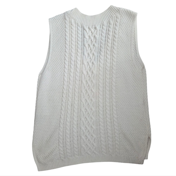 Chunky Sweater Vest Off- White Ivory - Picture 6 of 6